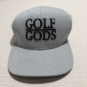 Golf Gods Gray Trucker Hat Snapback Mesh Cap Embroidered Logo Australia OSFM